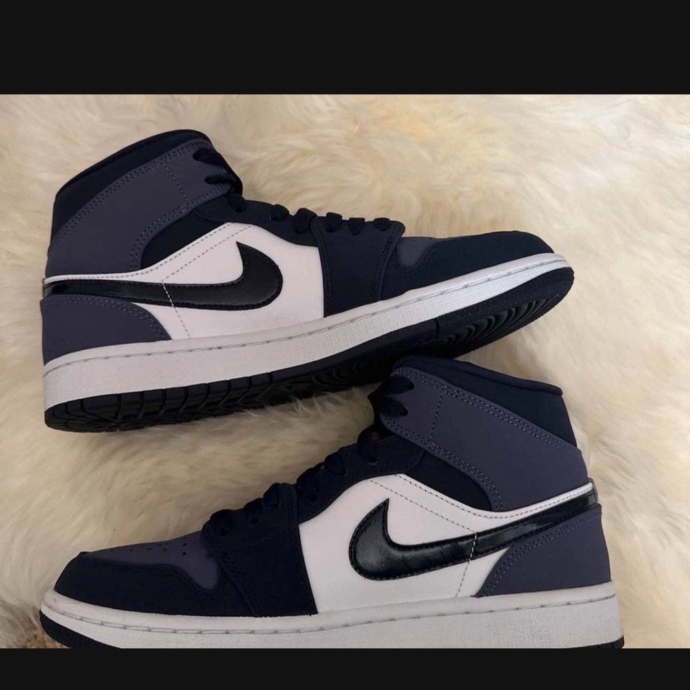 Sanded purple Jordan 1 mid